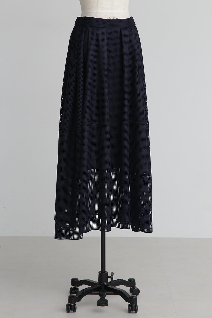 【ヒューエルミュージアム/hueLe Museum】の【hLM】メッシュタックスカート 人気、トレンドファッション・服の通販 founy(ファニー) 　ファッション　Fashion　レディースファッション　Fashion for Women　スカート　Skirts　ロングスカート　Long Skirts / Maxi & Midi Skirts　シンプル　Simple, Minimal　スポーティ　Sporty, Casual Athletic　メッシュ　Mesh, Net Fabric　ロング　Long, Long-Length　other-2|ID: prp329100004908283 ipo3291000000036764375