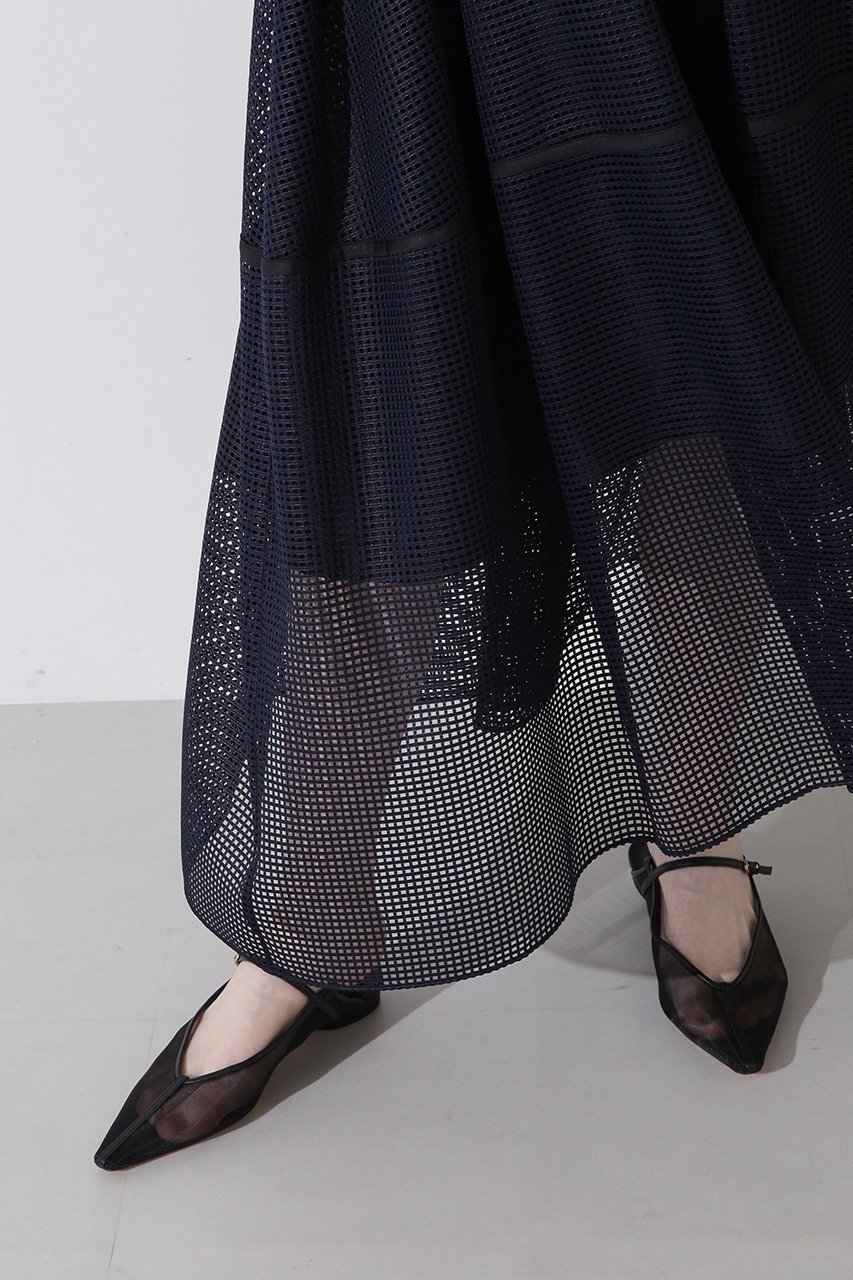 【ヒューエルミュージアム/hueLe Museum】の【hLM】メッシュタックスカート 人気、トレンドファッション・服の通販 founy(ファニー) 　ファッション　Fashion　レディースファッション　Fashion for Women　スカート　Skirts　ロングスカート　Long Skirts / Maxi & Midi Skirts　シンプル　Simple, Minimal　スポーティ　Sporty, Casual Athletic　メッシュ　Mesh, Net Fabric　ロング　Long, Long-Length　other-6|ID: prp329100004908283 ipo3291000000036764383