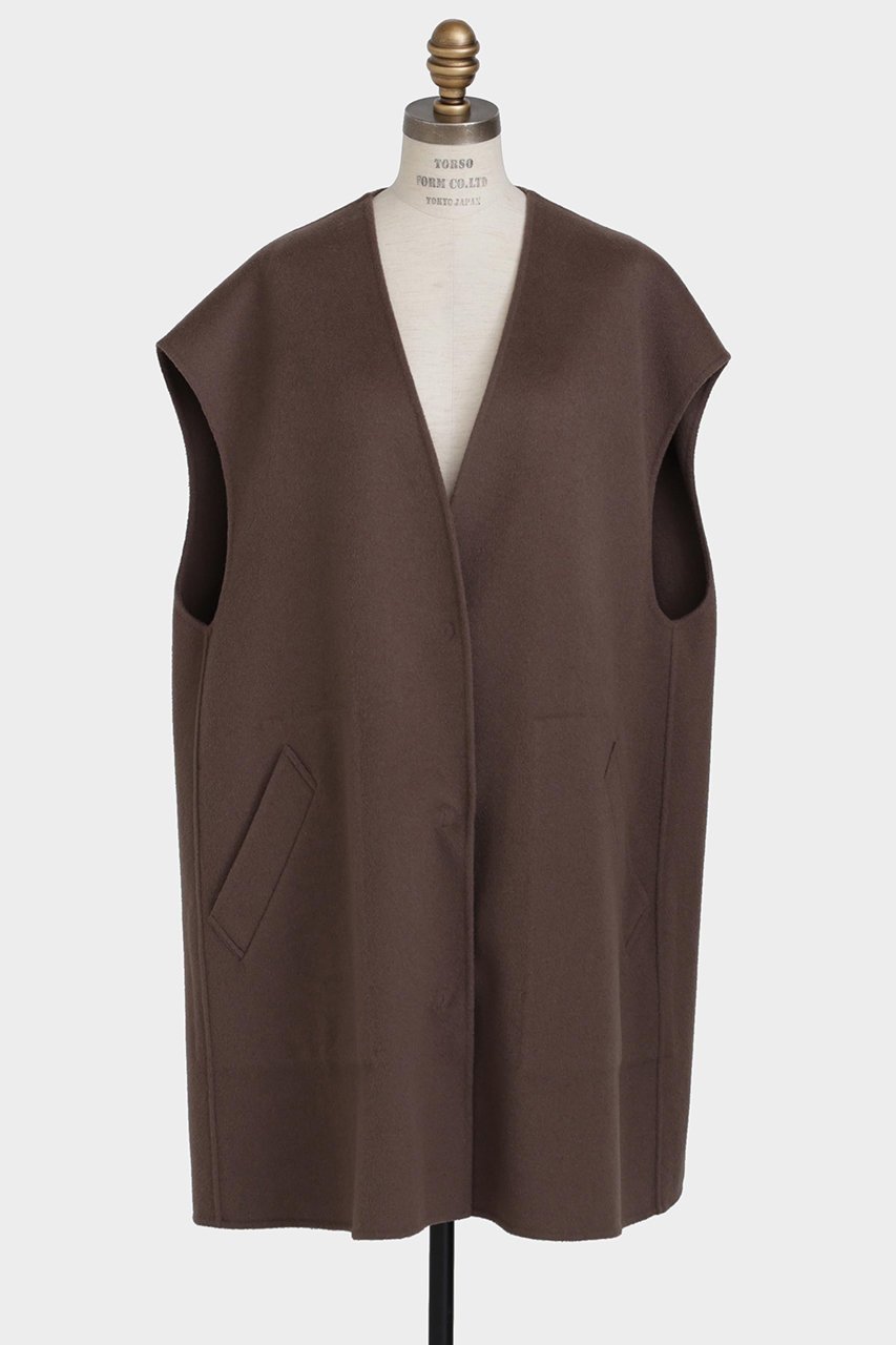 【ヒューエルミュージアム/hueLe Museum】の【hLM】ウールリバージレ インテリア・キッズ・メンズ・レディースファッション・服の通販 founy(ファニー) 　ファッション　Fashion　レディースファッション　Fashion for Women　アウター　Coat / Outerwear Collection　レディースジャケット・軽アウター　Jackets　なめらか　Smooth, Silky Texture　インナー　Innerwear　シンプル　Simple, Minimal　ジャケット　Jacket, Outerwear　フォルム　Silhouette, Form　ラグジュアリー　Luxury, Elegant　ブラウン|ID: prp329100004908306 ipo3291000000036764600