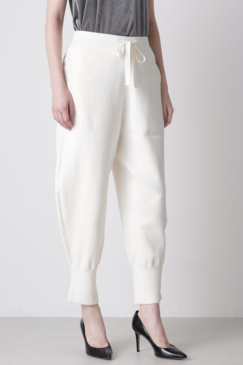 【ヒューエルミュージアム/hueLe Museum】の【hLM】スエットニットパンツ 人気、トレンドファッション・服の通販 founy(ファニー) 　ファッション　Fashion　レディースファッション　Fashion for Women　パンツ　Pants & Trousers　シューズ　Shoes, Footwear　スウェット / スエット　Sweatshirt, Sweatwear　ダブル　Double, Double-Breasted　ドレープ　Drape, Draping Fabric　フェイス　Face, Facial Design　リラックス　Relax, Relaxed Fit　エレガント 上品　Elegant　other-2|ID: prp329100004908308 ipo3291000000036764632