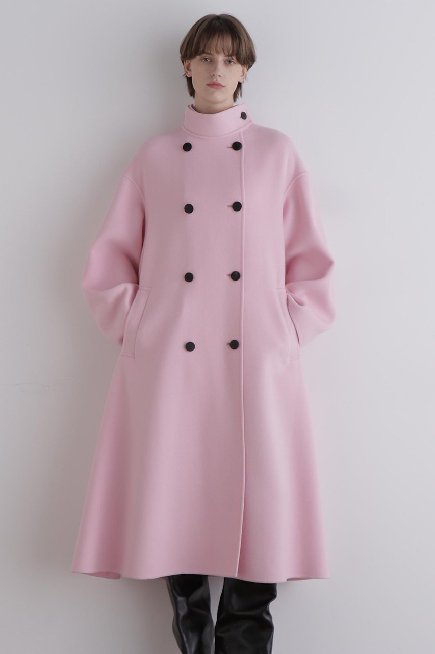 【ル フィル/LE PHIL】のソフトウールリバースタンドカラーコート 人気、トレンドファッション・服の通販 founy(ファニー) 　ファッション　Fashion　レディースファッション　Fashion for Women　アウター　Coat / Outerwear Collection　コート・ロングコート・ピーコート　Long Coats, Peacoats & More　スタンド　Stand Collar, Upright Stand　ドレス　Dress, One-Piece　ビッグ　Big, Oversized　フォルム　Silhouette, Form　フレア　Flare, Flared　ロング　Long, Long-Length　other-2|ID: prp329100004908311 ipo3291000000036764659