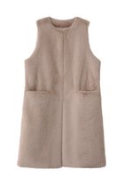 【レモンプレット/Lemonplet】のFAUX FUR MRD LAON VEST 人気、トレンドファッション・服の通販 founy(ファニー) ファッション Fashion レディースファッション Fashion for Women アウター Coat / Outerwear Collection レディースジャケット・軽アウター Jackets ジャケット Jacket, Outerwear バランス Balance, Style Balance フェイクファー Faux Fur, Imitation Fur ベスト Vest, Waistcoat ロング Long, Long-Length エレガント 上品 Elegant A/W・秋冬 Autumn/Winter thumbnail ベージュ|ID: prp329100004908389 ipo3291000000036765317