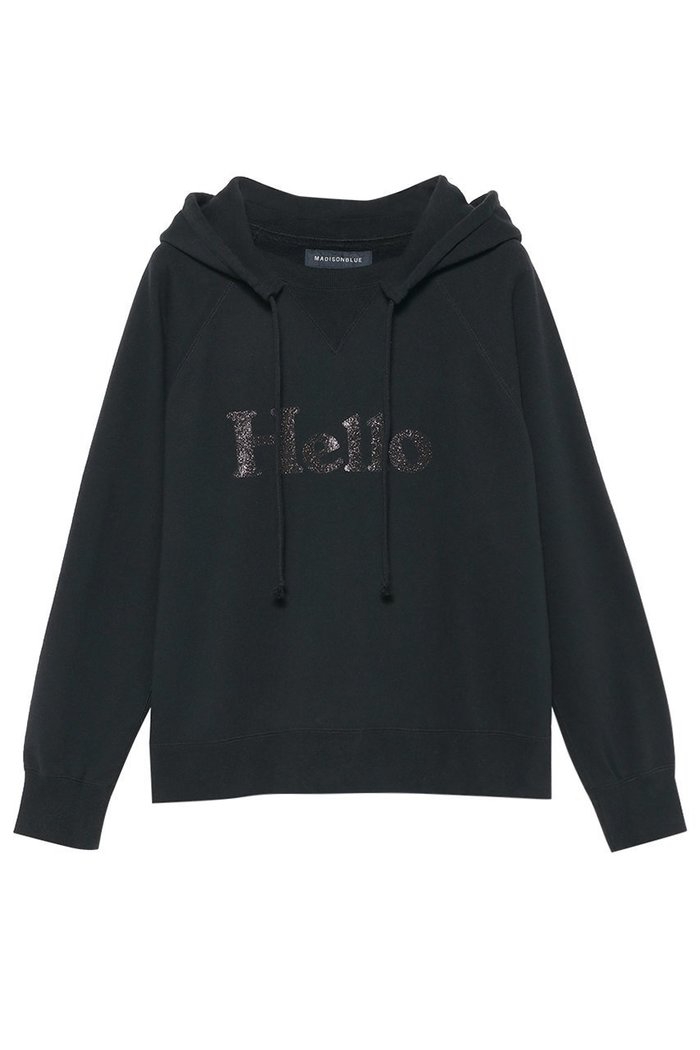 【マディソンブルー/MADISONBLUE】のHELLO HOODIE/HELLO フーディー インテリア・キッズ・メンズ・レディースファッション・服の通販 founy(ファニー) https://founy.com/ ファッション Fashion レディースファッション Fashion for Women トップス・カットソー Cut & Sew Tops シャツ・ブラウス・オフィスカジュアル Elegant Blouses & Button-Ups レディースパーカー・カジュアルフーディー Casual Hoodies & Sweatshirts ロングTシャツ・Tシャツ Longline T-Shirts & Tees スウェット・クルーネックトップス Sweatshirts & Crewnecks / Relaxed Fit Sweat Tops カットソー・ベーシックTシャツ Cut-and-Sewn Tops / Stretch Tees & Basics パール Pearl, Pearl Accent リメイク Remake, Reconstructed |ID: prp329100004908428 ipo3291000000036765415