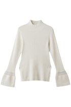 【ランバン オン ブルー/LANVIN en Bleu】のシアーポイントカフスリブニット 人気、トレンドファッション・服の通販 founy(ファニー) ファッション Fashion レディースファッション Fashion for Women トップス・カットソー Cut & Sew Tops ニット Knit Tops & Sweaters カジュアルプルオーバー・ニットトップス Pullovers & Knit Tops / Casual Pullovers インナー Innerwear カフス Cuff Design シアー Sheer, See-Through シンプル Simple, Minimal スリット Slit, Slit Detail フレア Flare, Flared リブニット Rib Knit, Ribbed Knit エレガント 上品 Elegant thumbnail オフ|ID: prp329100004908463 ipo3291000000036765551