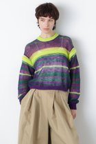 【ヒューエルミュージアム/hueLe Museum】の【STUMBLY】Sheer Mohair Pullover 人気、トレンドファッション・服の通販 founy(ファニー) ファッション Fashion レディースファッション Fashion for Women トップス・カットソー Cut & Sew Tops ニット Knit Tops & Sweaters カジュアルプルオーバー・ニットトップス Pullovers & Knit Tops / Casual Pullovers クロップド Cropped, Short Length メッシュ Mesh, Net Fabric ランダム Random, Irregular thumbnail パープル|ID: prp329100004908484 ipo3291000000036765801