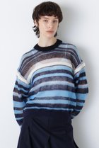 【ヒューエルミュージアム/hueLe Museum】の【STUMBLY】Sheer Mohair Pullover 人気、トレンドファッション・服の通販 founy(ファニー) ファッション Fashion レディースファッション Fashion for Women トップス・カットソー Cut & Sew Tops ニット Knit Tops & Sweaters カジュアルプルオーバー・ニットトップス Pullovers & Knit Tops / Casual Pullovers クロップド Cropped, Short Length メッシュ Mesh, Net Fabric ランダム Random, Irregular thumbnail ブルー|ID: prp329100004908484 ipo3291000000036765804