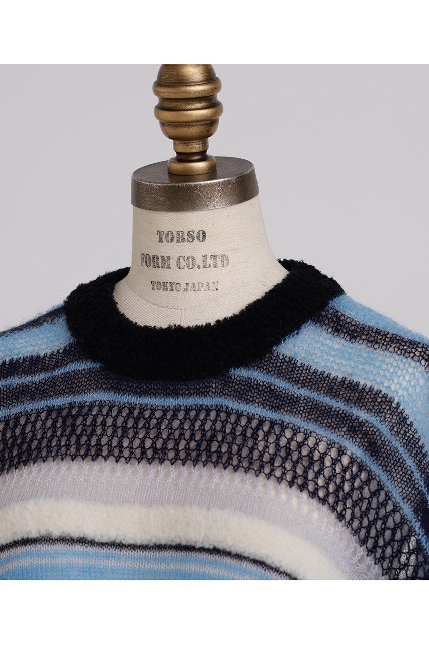 【ヒューエルミュージアム/hueLe Museum】の【STUMBLY】Sheer Mohair Pullover 人気、トレンドファッション・服の通販 founy(ファニー) 　ファッション　Fashion　レディースファッション　Fashion for Women　トップス・カットソー　Cut & Sew Tops　ニット　Knit Tops & Sweaters　カジュアルプルオーバー・ニットトップス　Pullovers & Knit Tops / Casual Pullovers　クロップド　Cropped, Short Length　メッシュ　Mesh, Net Fabric　ランダム　Random, Irregular　other-4|ID: prp329100004908484 ipo3291000000036765810