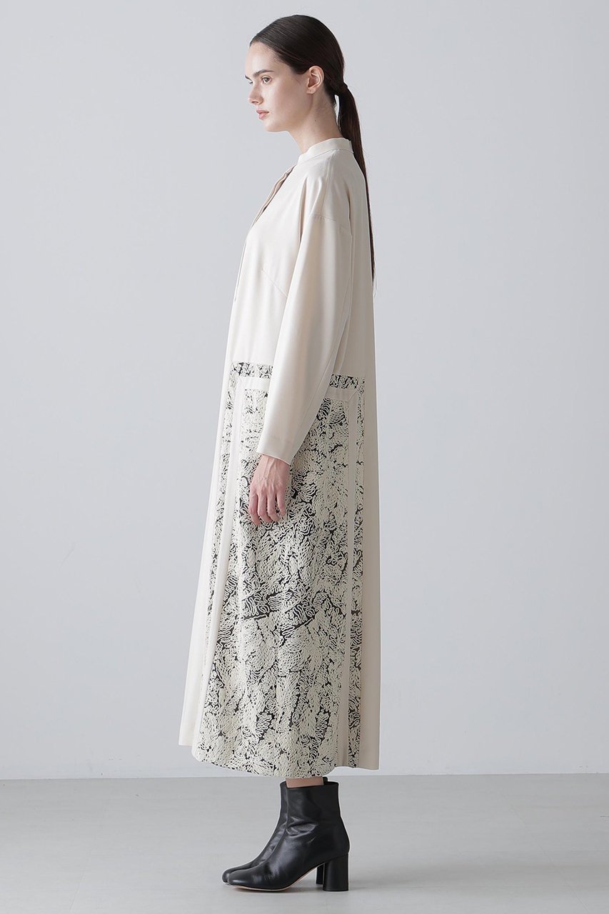 【アドーア/ADORE】のコードエンブロイダリーワンピース 人気、トレンドファッション・服の通販 founy(ファニー) 　ファッション　Fashion　レディースファッション　Fashion for Women　ワンピース　Dresses　チュニック　Tunic Tops & Dresses　なめらか　Smooth, Silky Texture　チュニック　Tunic, Long Top　ドレープ　Drape, Draping Fabric　モチーフ　Motif, Design Theme　レース　Lace, Lace Fabric　ロング　Long, Long-Length　other-4|ID: prp329100004908536 ipo3291000000036766456