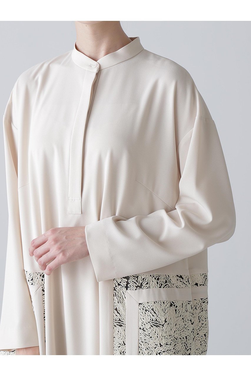 【アドーア/ADORE】のコードエンブロイダリーワンピース 人気、トレンドファッション・服の通販 founy(ファニー) 　ファッション　Fashion　レディースファッション　Fashion for Women　ワンピース　Dresses　チュニック　Tunic Tops & Dresses　なめらか　Smooth, Silky Texture　チュニック　Tunic, Long Top　ドレープ　Drape, Draping Fabric　モチーフ　Motif, Design Theme　レース　Lace, Lace Fabric　ロング　Long, Long-Length　other-7|ID: prp329100004908536 ipo3291000000036766462