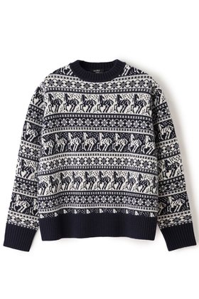 【アロー/aLORS】のPull jacquard equestre Rohan クルーネックニット 人気、トレンドファッション・服の通販 founy(ファニー) ファッション Fashion レディースファッション Fashion for Women トップス・カットソー Cut & Sew Tops ニット Knit Tops & Sweaters カジュアルプルオーバー・ニットトップス Pullovers & Knit Tops / Casual Pullovers クラシカル Classical, Vintage-Inspired パターン Pattern, Design Print モダン Modern, Contemporary モチーフ Motif, Design Theme ロンドン London Style, British Inspired 冬 Winter / This Winter |ID:prp329100004908549