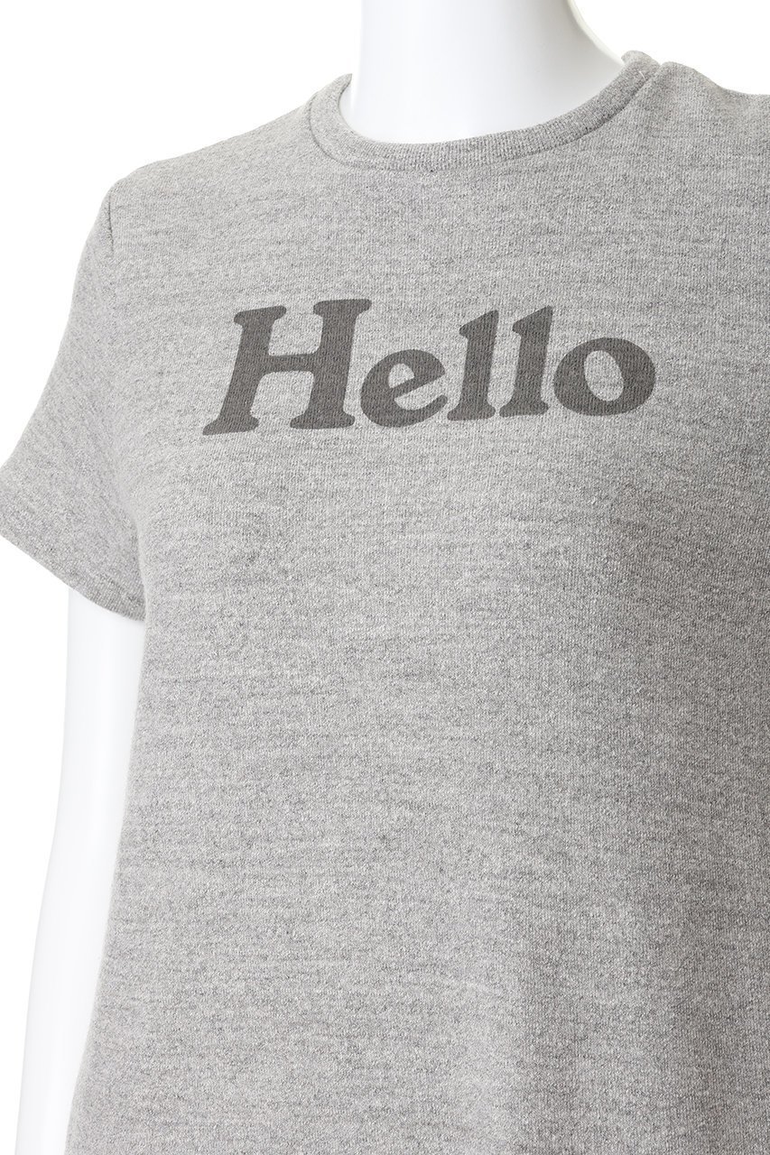 【マディソンブルー/MADISONBLUE】のHELLO S/S OP SWEAT HELLOスウェットワンピース 人気、トレンドファッション・服の通販 founy(ファニー) 　ファッション　Fashion　レディースファッション　Fashion for Women　ワンピース　Dresses　チュニック　Tunic Tops & Dresses　スウェット / スエット　Sweatshirt, Sweatwear　スリット　Slit, Slit Detail　チュニック　Tunic, Long Top　プリント　Print, Printed Pattern　リラックス　Relax, Relaxed Fit　ロング　Long, Long-Length　半袖　Short Sleeve, Half Sleeve　夏　Summer　S/S・春夏　SS, Spring/Summer, Warm Season　other-5|ID: prp329100004908556 ipo3291000000036766754