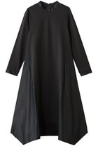 【ランバン オン ブルー/LANVIN en Bleu】のアシンメトリーヘムコンビワンピース チャコールグレー|ID: prp329100004908560 ipo3291000000036766799