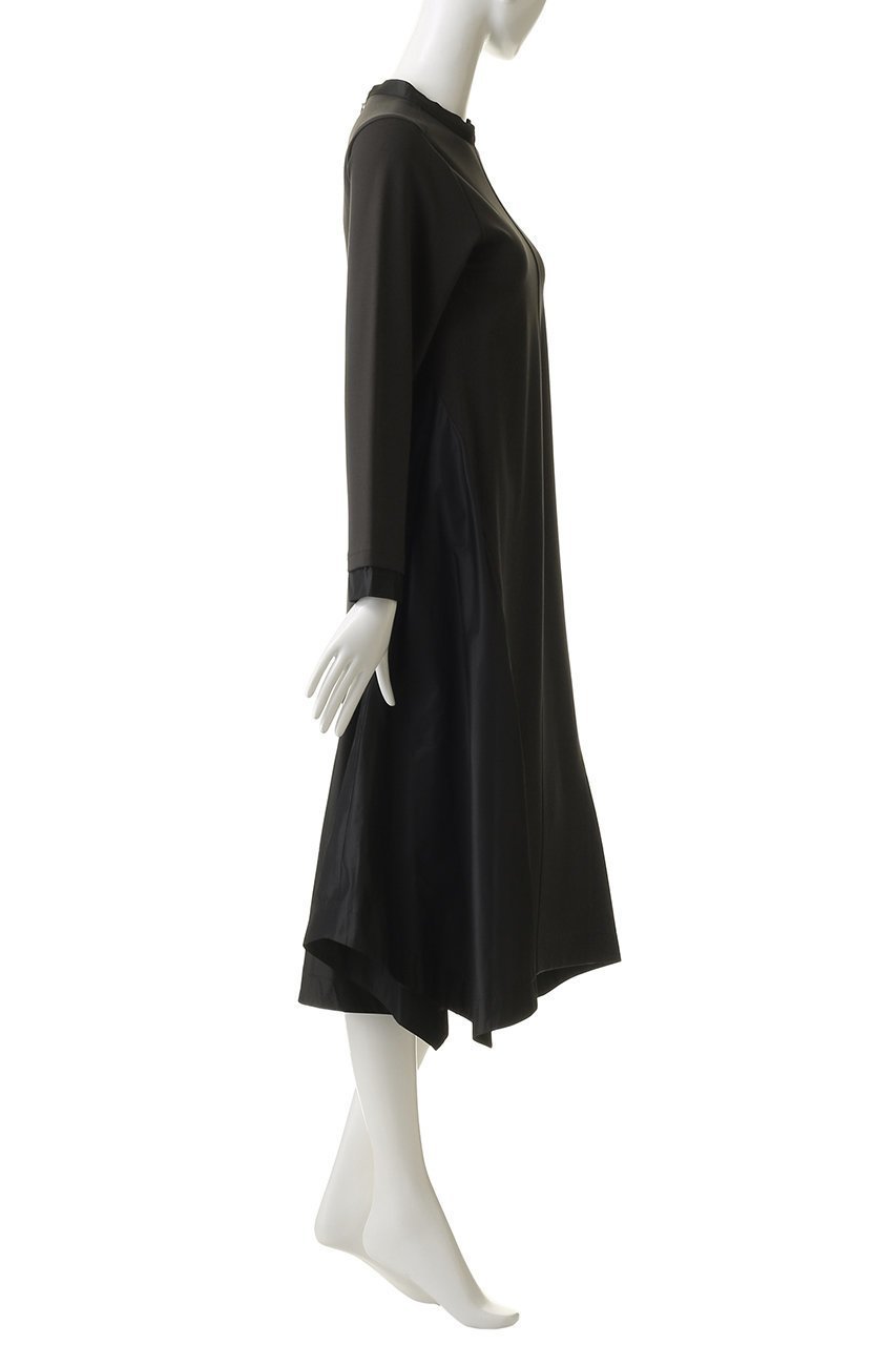 【ランバン オン ブルー/LANVIN en Bleu】のアシンメトリーヘムコンビワンピース 人気、トレンドファッション・服の通販 founy(ファニー) 　ファッション　Fashion　レディースファッション　Fashion for Women　ワンピース　Dresses　チュニック　Tunic Tops & Dresses　グログラン　Grosgrain, Grosgrain Ribbon　コンパクト　Compact, Small Size　シンプル　Simple, Minimal　ジュエリー　Jewelry, Accessories　チュニック　Tunic, Long Top　フレア　Flare, Flared　ロング　Long, Long-Length　other-3|ID: prp329100004908560 ipo3291000000036766805