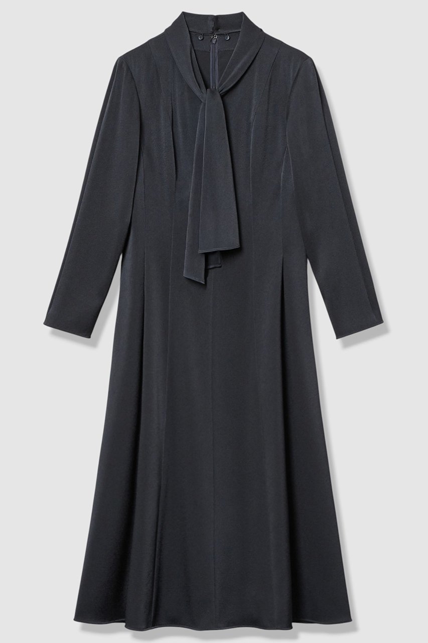 【アナイ/ANAYI】の【Eternal Line 2026】トリアセサテンボウタイ ワンピース インテリア・キッズ・メンズ・レディースファッション・服の通販 founy(ファニー) 　ファッション　Fashion　レディースファッション　Fashion for Women　ワンピース　Dresses　チュニック　Tunic Tops & Dresses　エレガント 上品　Elegant　ジャケット　Jacket, Outerwear　セットアップ　Set-Up, Coordinated Outfit　チュニック　Tunic, Long Top　フレア　Flare, Flared　ボウタイ　Bow Tie, Neck Bow　ロング　Long, Long-Length　再入荷　Restock / Back in Stock　吸水　Absorbent, Quick-Dry　ネイビー|ID: prp329100004908568 ipo3291000000036766907