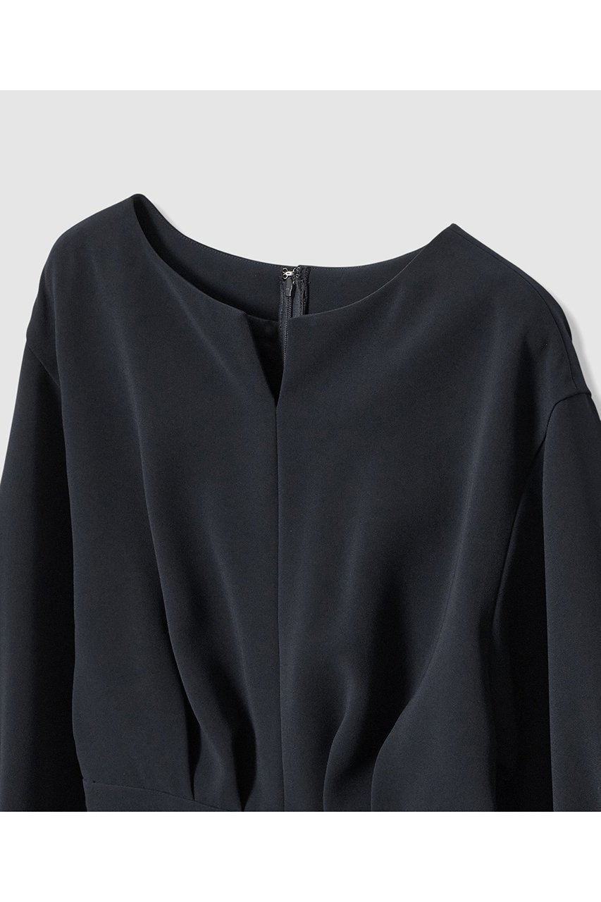 【アナイ/ANAYI】の【Eternal Line 2026】ストレッチクロスキーネック ワンピース 人気、トレンドファッション・服の通販 founy(ファニー) 　ファッション　Fashion　レディースファッション　Fashion for Women　ワンピース　Dresses　チュニック　Tunic Tops & Dresses　コンパクト　Compact, Small Size　ストレッチ　Stretch, Stretchy Fabric　スリーブ　Sleeve, Long Sleeve / Short Sleeve　ダブル　Double, Double-Breasted　チュニック　Tunic, Long Top　デコルテ　Décolleté, Neckline　ドロップ　Drop Shoulder, Dropped Style　バランス　Balance, Style Balance　ロング　Long, Long-Length　エレガント 上品　Elegant　other-3|ID: prp329100004908578 ipo3291000000036767083