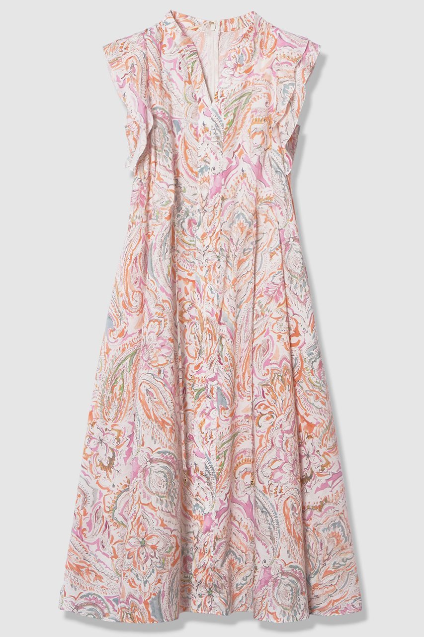 【アナイ/ANAYI】のペイントペイズリープリントフレア ワンピース 人気、トレンドファッション・服の通販 founy(ファニー) 　ファッション　Fashion　レディースファッション　Fashion for Women　ワンピース　Dresses　チュニック　Tunic Tops & Dresses　チャーム　Charm, Pendant　チュニック　Tunic, Long Top　フィット　Fit, Slim Fit　フレア　Flare, Flared　プリント　Print, Printed Pattern　ペイズリー　Paisley, Ethnic Pattern　メタル　Metal, Metal Parts　リボン　Ribbon, Bow　ロング　Long, Long-Length　other-3|ID: prp329100004908658 ipo3291000000036768102