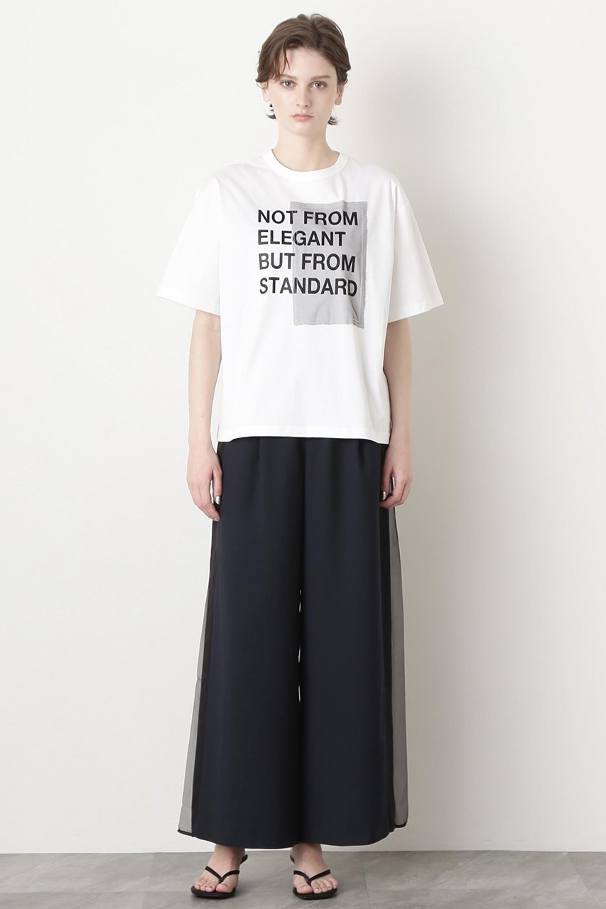 【ヒューエルミュージアム/hueLe Museum】の【STUMBLY】Printed T-shirts 人気、トレンドファッション・服の通販 founy(ファニー) ファッション Fashion レディースファッション Fashion for Women トップス・カットソー Cut & Sew Tops シャツ・ブラウス・オフィスカジュアル Elegant Blouses & Button-Ups ロングTシャツ・Tシャツ Longline T-Shirts & Tees カットソー・ベーシックTシャツ Cut-and-Sewn Tops / Stretch Tees & Basics ショート Short, Short Length スリーブ Sleeve, Long Sleeve / Short Sleeve チュール Tulip, Tulip Motif プリント Print, Printed Pattern other-2|ID: prp329100004908663 ipo3291000000036768206
