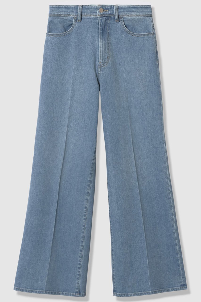 【アナイ/ANAYI】のストレッチデニムワイドパンツ インテリア・キッズ・メンズ・レディースファッション・服の通販 founy(ファニー) ファッション Fashion レディースファッション Fashion for Women パンツ Pants & Trousers デニムパンツ・ジーンズ・美脚デニム Denim Jeans & Pants コンパクト Compact, Small Size ストレッチ Stretch, Stretchy Fabric センター Center, Center Line デニム Denim, Jeans Material フィット Fit, Slim Fit ワイド Wide, Wide Fit ブルー|ID: prp329100004908673 ipo3291000000036768331