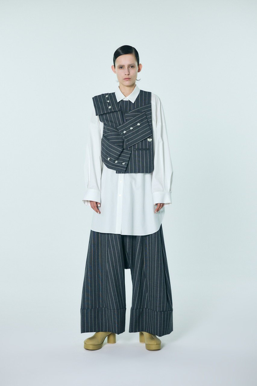 【エンフォルド/ENFOLD】のWIDE SAROUEL TROUSERS 人気、トレンドファッション・服の通販 founy(ファニー) 　ファッション　Fashion　レディースファッション　Fashion for Women　パンツ　Pants & Trousers　サルエル　Sarouel Pants, Drop-Crotch Pants　ストライプ　Stripe, Striped Pattern　スーツ　Suit, Formalwear　フォーマル　Formal, Dressy　リラックス　Relax, Relaxed Fit　ワイド　Wide, Wide Fit　定番　Standard, Basic Item　other-3|ID: prp329100004908705 ipo3291000000036768681