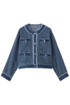 【スリー ドッツ/three dots】のニードルパンチ デニムジャケット ブルー|ID: prp329100004908743 ipo3291000000036769246