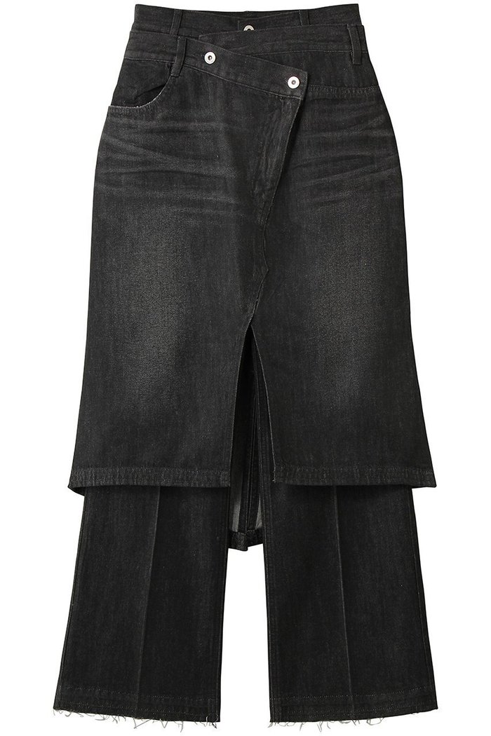【メゾンスペシャル/MAISON SPECIAL】のLayered Skirt Denim Pants/レイヤードスカートデニムパンツ インテリア・キッズ・メンズ・レディースファッション・服の通販 founy(ファニー) https://founy.com/ ファッション Fashion レディースファッション Fashion for Women スカート Skirts パンツ Pants & Trousers デニムパンツ・ジーンズ・美脚デニム Denim Jeans & Pants アシンメトリー Asymmetrical Style デニム Denim, Jeans Material |ID: prp329100004908753 ipo3291000000036769428