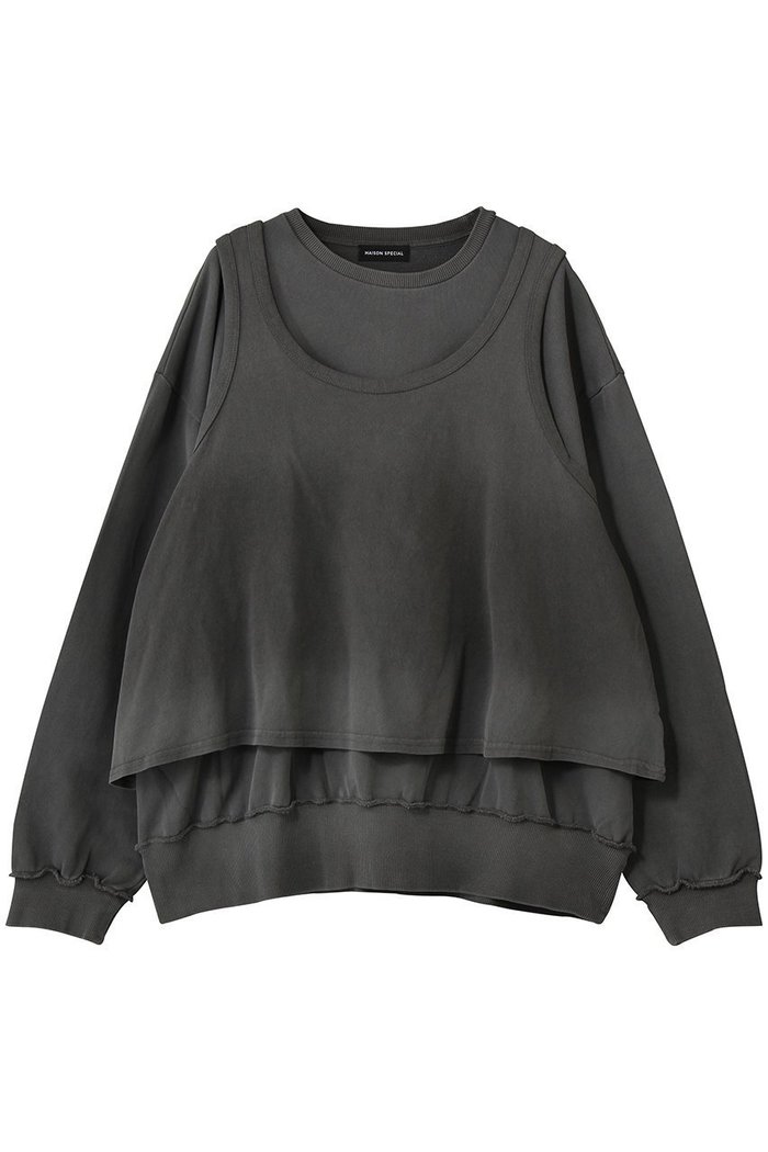 【メゾンスペシャル/MAISON SPECIAL】のLayered Jersey Sweat Top/レイヤード天竺スウェットトップ インテリア・キッズ・メンズ・レディースファッション・服の通販 founy(ファニー) https://founy.com/ ファッション Fashion レディースファッション Fashion for Women トップス・カットソー Cut & Sew Tops シャツ・ブラウス・オフィスカジュアル Elegant Blouses & Button-Ups レディースパーカー・カジュアルフーディー Casual Hoodies & Sweatshirts ロングTシャツ・Tシャツ Longline T-Shirts & Tees スウェット・クルーネックトップス Sweatshirts & Crewnecks / Relaxed Fit Sweat Tops カットソー・ベーシックTシャツ Cut-and-Sewn Tops / Stretch Tees & Basics ボトム Bottoms, Lower Wear |ID: prp329100004908755 ipo3291000000036769448
