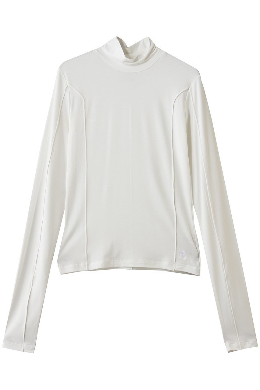 【プランク プロジェクト/PRANK PROJECT】のハイネックラインスキントップ インテリア・キッズ・メンズ・レディースファッション・服の通販 founy(ファニー) 　ファッション　Fashion　レディースファッション　Fashion for Women　トップス・カットソー　Cut & Sew Tops　シャツ・ブラウス・オフィスカジュアル　Elegant Blouses & Button-Ups　ロングTシャツ・Tシャツ　Longline T-Shirts & Tees　カットソー・ベーシックTシャツ　Cut-and-Sewn Tops / Stretch Tees & Basics　インナー　Innerwear　スリーブ　Sleeve, Long Sleeve / Short Sleeve　ハイネック　High Neck, Mock Neck　ロング　Long, Long-Length　再入荷　Restock / Back in Stock　切替　Switching, Contrast Panel　WHT(ホワイト)|ID: prp329100004908765 ipo3291000000036769549