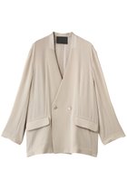 【アンクレイヴ/uncrave】のバックサテンジョーゼット ノーカラージャケット 人気、トレンドファッション・服の通販 founy(ファニー) ファッション Fashion レディースファッション Fashion for Women アウター Coat / Outerwear Collection レディースジャケット・軽アウター Jackets ノーカラージャケット / シンプル上品コーデ Collarless Jackets サテン Satin, Glossy Fabric ジャケット Jacket, Outerwear ストレッチ Stretch, Stretchy Fabric ドレープ Drape, Draping Fabric 吸水 Absorbent, Quick-Dry thumbnail ライトベージュ|ID: prp329100004908779 ipo3291000000036769720