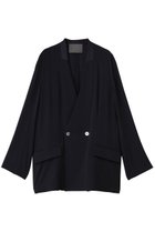 【アンクレイヴ/uncrave】のバックサテンジョーゼット ノーカラージャケット 人気、トレンドファッション・服の通販 founy(ファニー) ファッション Fashion レディースファッション Fashion for Women アウター Coat / Outerwear Collection レディースジャケット・軽アウター Jackets ノーカラージャケット / シンプル上品コーデ Collarless Jackets サテン Satin, Glossy Fabric ジャケット Jacket, Outerwear ストレッチ Stretch, Stretchy Fabric ドレープ Drape, Draping Fabric 吸水 Absorbent, Quick-Dry thumbnail ネイビー|ID: prp329100004908779 ipo3291000000036769722