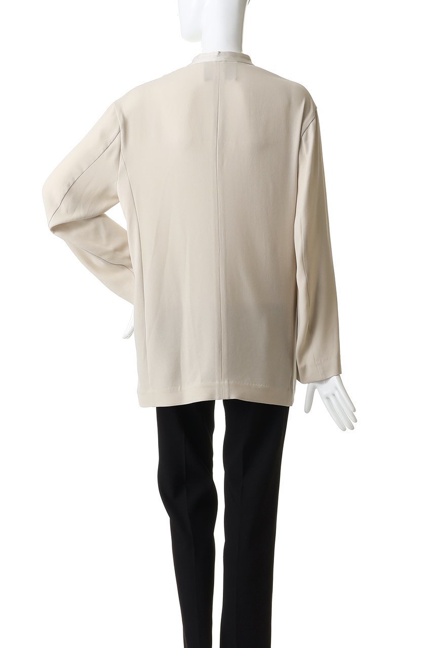 【アンクレイヴ/uncrave】のバックサテンジョーゼット ノーカラージャケット 人気、トレンドファッション・服の通販 founy(ファニー) ファッション Fashion レディースファッション Fashion for Women アウター Coat / Outerwear Collection レディースジャケット・軽アウター Jackets ノーカラージャケット / シンプル上品コーデ Collarless Jackets サテン Satin, Glossy Fabric ジャケット Jacket, Outerwear ストレッチ Stretch, Stretchy Fabric ドレープ Drape, Draping Fabric 吸水 Absorbent, Quick-Dry other-4|ID: prp329100004908779 ipo3291000000036769729