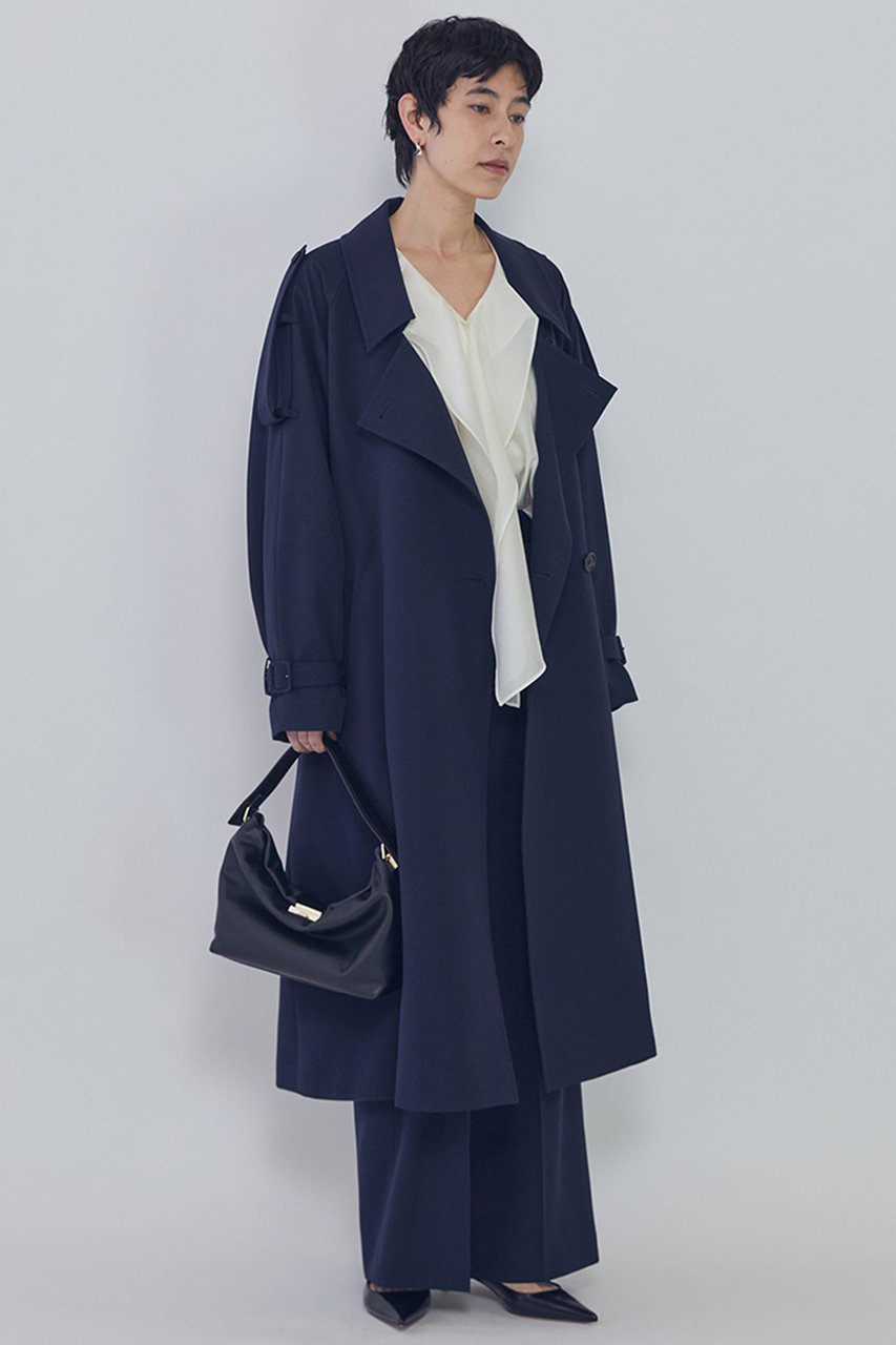 【プルミエ アロンディスモン/1er Arrondissement】のウールギャバジントレンチコート 人気、トレンドファッション・服の通販 founy(ファニー) 　ファッション　Fashion　レディースファッション　Fashion for Women　アウター　Coat / Outerwear Collection　コート・ロングコート・ピーコート　Long Coats, Peacoats & More　トレンチコート / 春秋の定番アウター　Trench Coats　なめらか　Smooth, Silky Texture　トレンチ　Trench, Trench Coat　ロング　Long, Long-Length　other-2|ID: prp329100004908832 ipo3291000000036770328