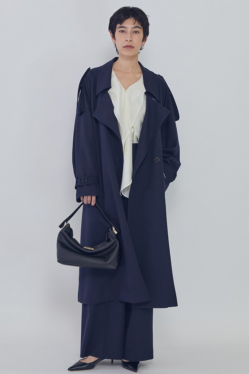 【プルミエ アロンディスモン/1er Arrondissement】のウールギャバジントレンチコート 人気、トレンドファッション・服の通販 founy(ファニー) 　ファッション　Fashion　レディースファッション　Fashion for Women　アウター　Coat / Outerwear Collection　コート・ロングコート・ピーコート　Long Coats, Peacoats & More　トレンチコート / 春秋の定番アウター　Trench Coats　なめらか　Smooth, Silky Texture　トレンチ　Trench, Trench Coat　ロング　Long, Long-Length　other-6|ID: prp329100004908832 ipo3291000000036770336