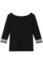 【ボーダーズ アット バルコニー/BORDERS at BALCONY】のボートネックニット ブラック|ID: prp329100004908839 ipo3291000000036770396