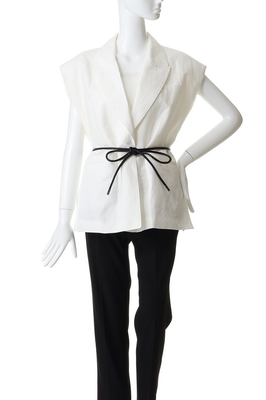 【ルームエイト/Room no.8】の【Room no.8 BLACK】LINEN ダブルブレスト ボリューム ジレ 人気、トレンドファッション・服の通販 founy(ファニー) 　ファッション　Fashion　レディースファッション　Fashion for Women　アウター　Coat / Outerwear Collection　レディースジャケット・軽アウター　Jackets　クール　Cool, Chic　ジャケット　Jacket, Outerwear　ダブル　Double, Double-Breasted　ベスト　Vest, Waistcoat　リネン　Linen, Linen Fabric　other-2|ID: prp329100004908851 ipo3291000000036770529