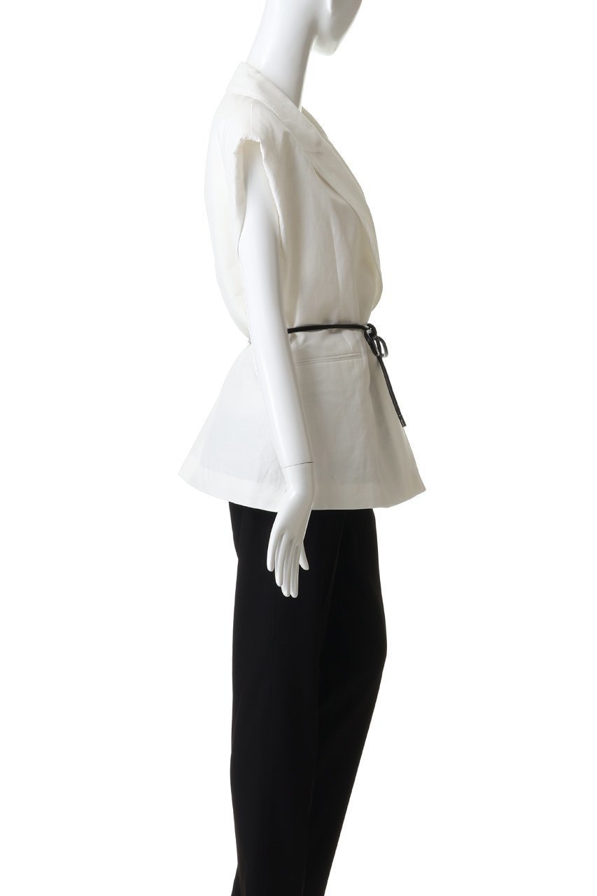 【ルームエイト/Room no.8】の【Room no.8 BLACK】LINEN ダブルブレスト ボリューム ジレ 人気、トレンドファッション・服の通販 founy(ファニー) 　ファッション　Fashion　レディースファッション　Fashion for Women　アウター　Coat / Outerwear Collection　レディースジャケット・軽アウター　Jackets　クール　Cool, Chic　ジャケット　Jacket, Outerwear　ダブル　Double, Double-Breasted　ベスト　Vest, Waistcoat　リネン　Linen, Linen Fabric　other-3|ID: prp329100004908851 ipo3291000000036770531