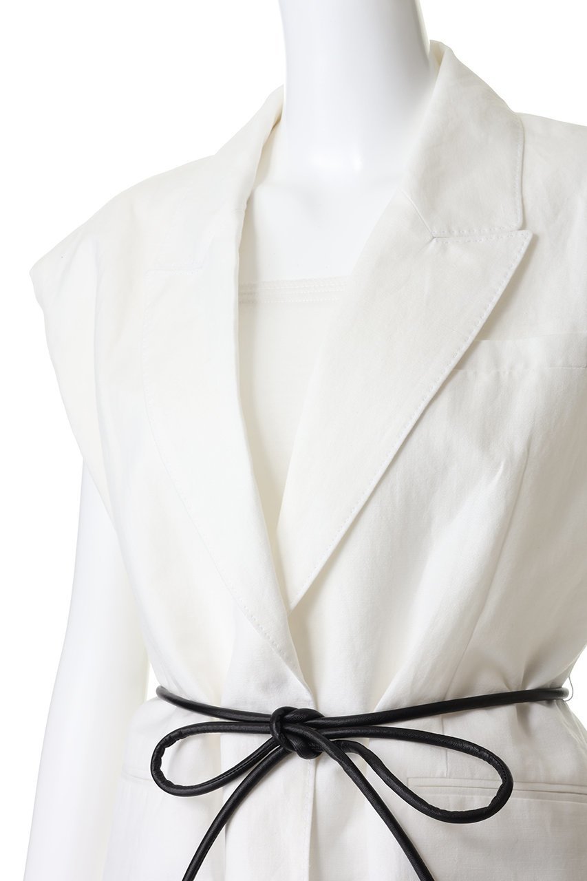 【ルームエイト/Room no.8】の【Room no.8 BLACK】LINEN ダブルブレスト ボリューム ジレ 人気、トレンドファッション・服の通販 founy(ファニー) 　ファッション　Fashion　レディースファッション　Fashion for Women　アウター　Coat / Outerwear Collection　レディースジャケット・軽アウター　Jackets　クール　Cool, Chic　ジャケット　Jacket, Outerwear　ダブル　Double, Double-Breasted　ベスト　Vest, Waistcoat　リネン　Linen, Linen Fabric　other-5|ID: prp329100004908851 ipo3291000000036770535