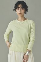 【カレンソロジー/Curensology】のキョウネンシャコウテンジクプルオーバー 人気、トレンドファッション・服の通販 founy(ファニー) ファッション Fashion レディースファッション Fashion for Women トップス・カットソー Cut & Sew Tops シャツ・ブラウス・オフィスカジュアル Elegant Blouses & Button-Ups ロングTシャツ・Tシャツ Longline T-Shirts & Tees カジュアルプルオーバー・ニットトップス Pullovers & Knit Tops / Casual Pullovers カットソー・ベーシックTシャツ Cut-and-Sewn Tops / Stretch Tees & Basics インナー Innerwear カリフォルニア California, Cali Style シアー Sheer, See-Through スウェット / スエット Sweatshirt, Sweatwear スリーブ Sleeve, Long Sleeve / Short Sleeve 定番 Standard, Basic Item ベスト Vest, Waistcoat ロング Long, Long-Length 夏 Summer |ID:prp329100004908871