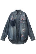 【メゾン ミハラヤスヒロ/Maison MIHARA YASUHIRO / MEN】の【MEN】【Maison MIHARA YASUHIRO】デニム シャツ with STICKER インディゴ|ID: prp329100004908885 ipo3291000000036770938
