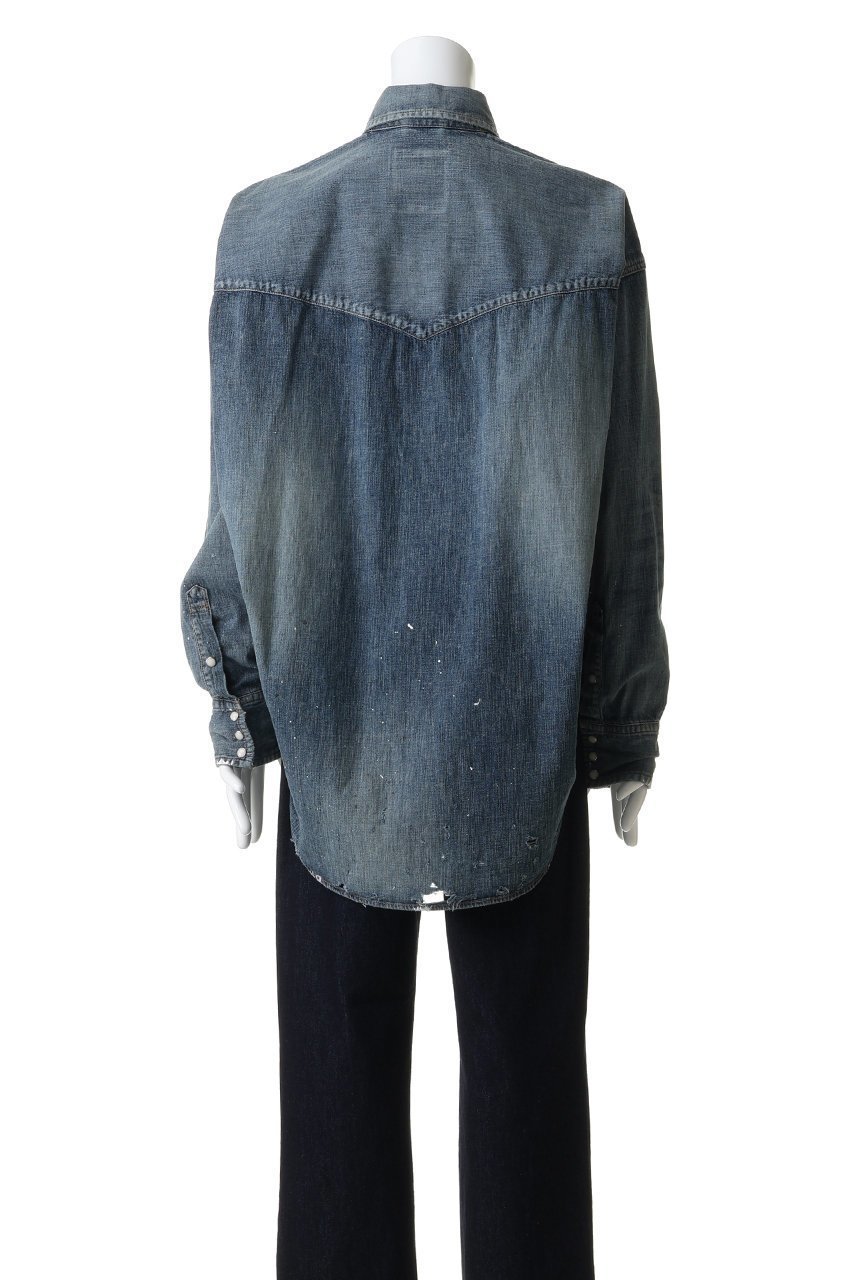 【メゾン ミハラヤスヒロ/Maison MIHARA YASUHIRO / MEN】の【MEN】【Maison MIHARA YASUHIRO】デニム シャツ with STICKER 人気、トレンドファッション・服の通販 founy(ファニー) 　ファッション　Fashion　メンズファッション　Fashion for Men　ジャケット　Jacket, Outerwear　ダメージ　Distressed, Destroyed　デニム　Denim, Jeans Material　ブルゾン　Blouson, Bomber Jacket　other-4|ID: prp329100004908885 ipo3291000000036770944