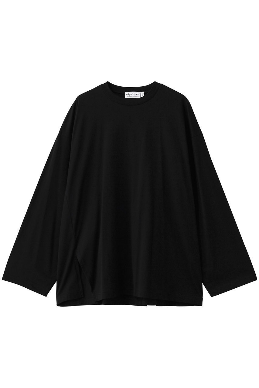【ナゴンスタンス/nagonstans】のslit flare long-sleeves t-shirt インテリア・キッズ・メンズ・レディースファッション・服の通販 founy(ファニー) 　ファッション　Fashion　レディースファッション　Fashion for Women　トップス・カットソー　Cut & Sew Tops　シャツ・ブラウス・オフィスカジュアル　Elegant Blouses & Button-Ups　ロングTシャツ・Tシャツ　Longline T-Shirts & Tees　カットソー・ベーシックTシャツ　Cut-and-Sewn Tops / Stretch Tees & Basics　スリット　Slit, Slit Detail　スリーブ　Sleeve, Long Sleeve / Short Sleeve　フレア　Flare, Flared　ベーシック　Basic, Essential　ロング　Long, Long-Length　Black|ID: prp329100004908892 ipo3291000000036771003