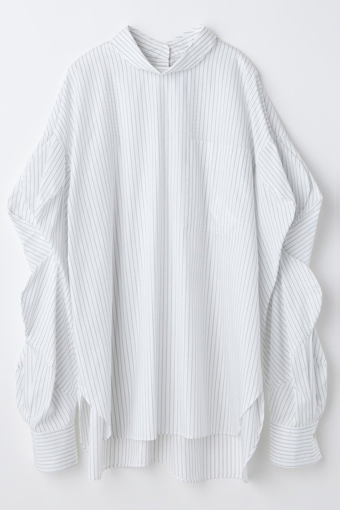 【ナゴンスタンス/nagonstans】のloose bump shirt インテリア・キッズ・メンズ・レディースファッション・服の通販 founy(ファウニー) https://founy.com/ ファッション Fashion レディースファッション Fashion for Women トップス・カットソー Cut & Sew Tops シャツ・ブラウス・オフィスカジュアル Elegant Blouses & Button-Ups スタンド Stand Collar, Upright Stand ストライプ Stripe, Striped Pattern スリーブ Sleeve, Long Sleeve / Short Sleeve タイプライター Typewriter Fabric, Crisp Cotton フォルム Silhouette, Form フォーマル Formal, Dressy ロング Long, Long-Length |ID: prp329100004908894 ipo3291000000036771031