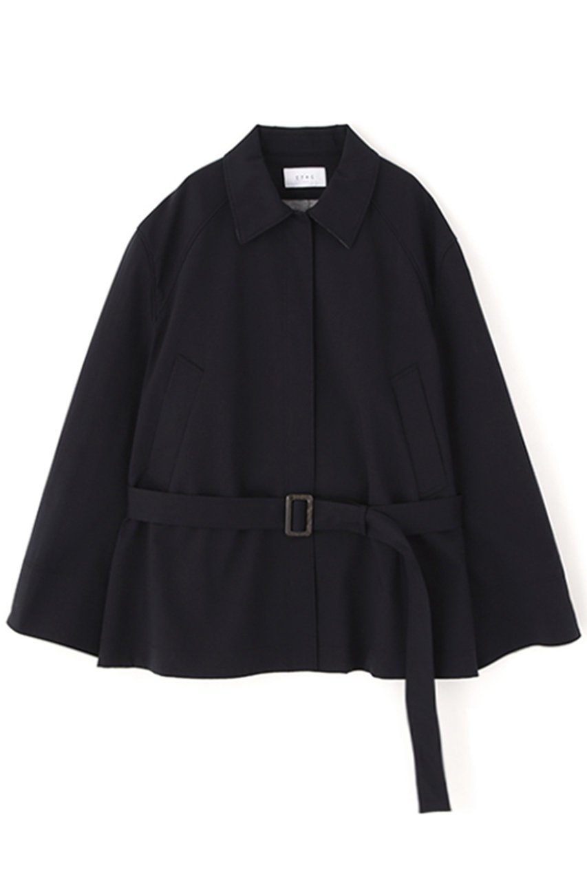 【エトレトウキョウ/ETRE TOKYO】のステンカラーボンディングコート 人気、トレンドファッション・服の通販 founy(ファニー) 　ファッション　Fashion　レディースファッション　Fashion for Women　アウター　Coat / Outerwear Collection　コート・ロングコート・ピーコート　Long Coats, Peacoats & More　カットソー　Cut and Sewn Top　ショート　Short, Short Length　ストレッチ　Stretch, Stretchy Fabric　スラックス　Slacks, Dress Pants　タイプライター　Typewriter Fabric, Crisp Cotton　デニム　Denim, Jeans Material　バランス　Balance, Style Balance　フォルム　Silhouette, Form　ボンディング　Bonding, Bonded Fabric　ワイド　Wide, Wide Fit　other-6|ID: prp329100004908914 ipo3291000000036771337