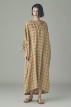 【カレンソロジー/Curensology】の〈C.S.G〉リネンチェックワンピース ベージュ|ID: prp329100004908951 ipo3291000000036771756