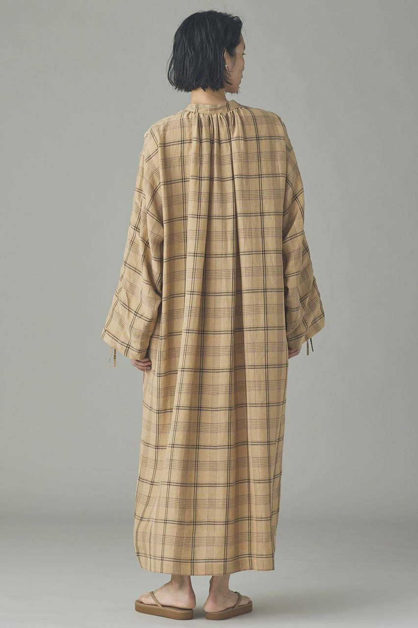 【カレンソロジー/Curensology】の〈C.S.G〉リネンチェックワンピース 人気、トレンドファッション・服の通販 founy(ファニー) 　ファッション　Fashion　レディースファッション　Fashion for Women　ワンピース　Dresses　チュニック　Tunic Tops & Dresses　おすすめ　Recommended / Our Picks　チュニック　Tunic, Long Top　ドローストリング　Drawstring, Pull Cord　フロント　Front, Front Design　リラックス　Relax, Relaxed Fit　ロング　Long, Long-Length　ワイド　Wide, Wide Fit　ワッシャー　Washer, Crinkled Finish　今季　This Season, Current Season　other-7|ID: prp329100004908951 ipo3291000000036771768