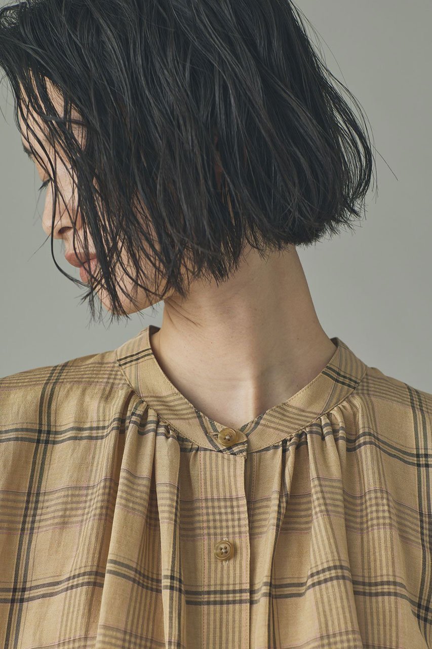 【カレンソロジー/Curensology】の〈C.S.G〉リネンチェックワンピース 人気、トレンドファッション・服の通販 founy(ファニー) 　ファッション　Fashion　レディースファッション　Fashion for Women　ワンピース　Dresses　チュニック　Tunic Tops & Dresses　おすすめ　Recommended / Our Picks　チュニック　Tunic, Long Top　ドローストリング　Drawstring, Pull Cord　フロント　Front, Front Design　リラックス　Relax, Relaxed Fit　ロング　Long, Long-Length　ワイド　Wide, Wide Fit　ワッシャー　Washer, Crinkled Finish　今季　This Season, Current Season　other-8|ID: prp329100004908951 ipo3291000000036771769