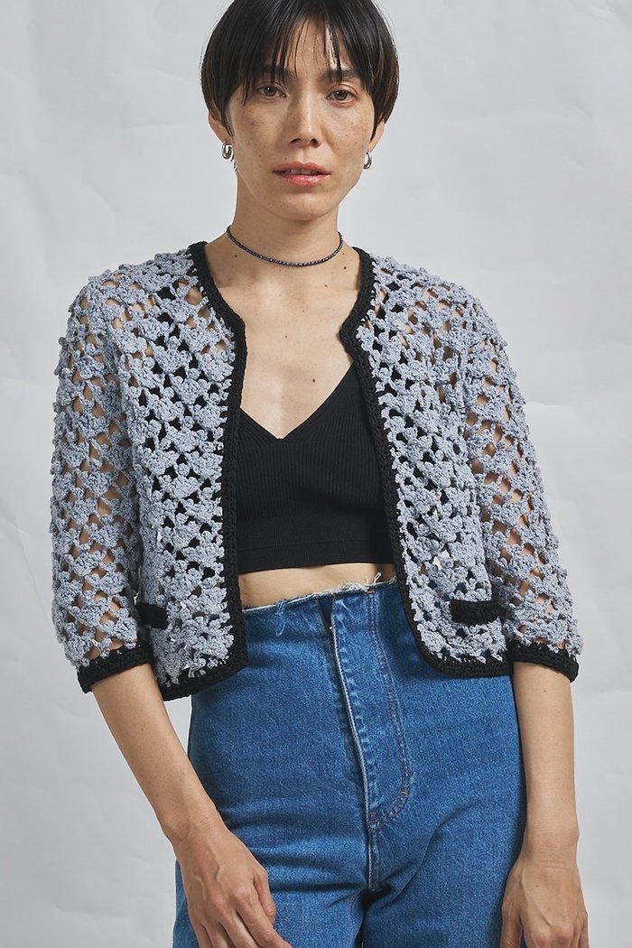 【ウィムガゼット/Whim Gazette】の【GEMINI】ハンドニットカーディガン インテリア・キッズ・メンズ・レディースファッション・服の通販 founy(ファニー) https://founy.com/ ファッション Fashion レディースファッション Fashion for Women トップス・カットソー Cut & Sew Tops ニット Knit Tops & Sweaters カーディガン・羽織り Layered Style Cardigans おすすめ Recommended / Our Picks かぎ針 Crochet イタリア Italy エレガント 上品 Elegant カーディガン Cardigan, Knitwear コンパクト Compact, Small Size ジャケット Jacket, Outerwear タンク Tank Top, Sleeveless Top トリミング Trimming, Decorative Edge リボン Ribbon, Bow 手編み Hand-Knitted, Handmade Knit 透かし Cut-Out, Lacework |ID: prp329100004908957 ipo3291000000036771871