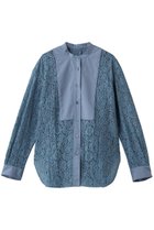【デザイン ワークス/DESIGN WORKS】の【セットアップ対応】コードレースドッキングシャツ ブルー|ID: prp329100004908963 ipo3291000000036771972