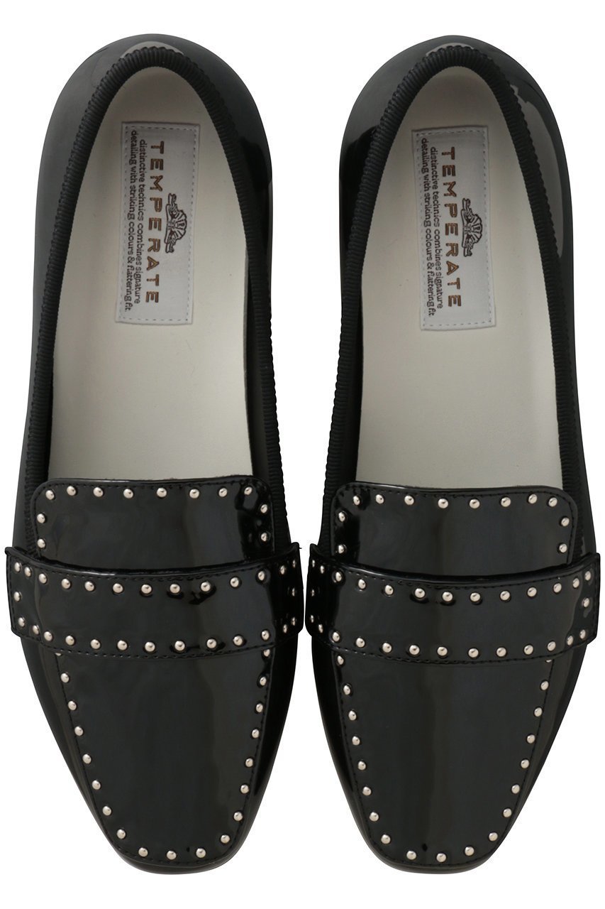 【テンパレイト/TEMPERATE】のSLOAN シルバースタッズ スリッポン(レイン対応) 人気、トレンドファッション・服の通販 founy(ファニー) 　ファッション　Fashion　レディースファッション　Fashion for Women　エナメル　Patent Leather　クール　Cool, Chic　抗菌　Antibacterial, Bacteria-Resistant　シューズ　Shoes, Footwear　スタッズ　Studs, Metal Accents　ストッキング　Stockings, Sheer Tights　スリッポン　Slip-On, Loafer　ソックス　Socks, Hosiery　フィット　Fit, Slim Fit　ラバー　Rubber, Rubber Sole　レイン　Rain, Rainproof　エレガント 上品　Elegant　 other-1|ID: prp329100004908973 ipo3291000000036772056