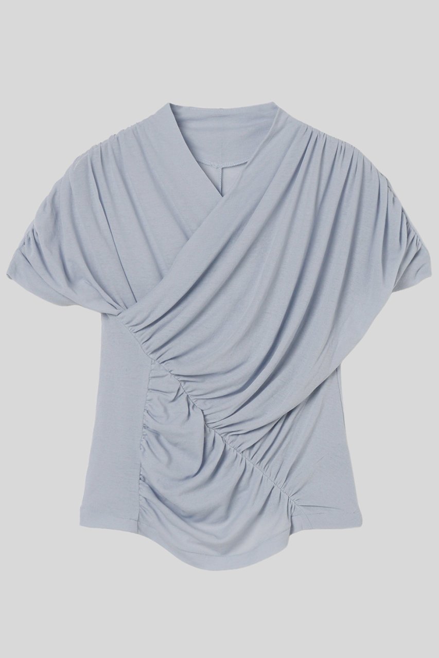 【イロット/IIROT】のskin touch シャーリング トップス 人気、トレンドファッション・服の通販 founy(ファニー) 　ファッション　Fashion　レディースファッション　Fashion for Women　トップス・カットソー　Cut & Sew Tops　シャツ・ブラウス・オフィスカジュアル　Elegant Blouses & Button-Ups　ロングTシャツ・Tシャツ　Longline T-Shirts & Tees　カットソー・ベーシックTシャツ　Cut-and-Sewn Tops / Stretch Tees & Basics　シアー　Sheer, See-Through　シャーリング　Shirring, Ruched　ショート　Short, Short Length　スリーブ　Sleeve, Long Sleeve / Short Sleeve　エレガント 上品　Elegant　 other-1|ID: prp329100004908980 ipo3291000000036772115