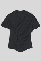 【イロット/IIROT】のskin touch シャーリング トップス 人気、トレンドファッション・服の通販 founy(ファニー) ファッション Fashion レディースファッション Fashion for Women トップス・カットソー Cut & Sew Tops シャツ・ブラウス・オフィスカジュアル Elegant Blouses & Button-Ups ロングTシャツ・Tシャツ Longline T-Shirts & Tees カットソー・ベーシックTシャツ Cut-and-Sewn Tops / Stretch Tees & Basics シアー Sheer, See-Through シャーリング Shirring, Ruched ショート Short, Short Length スリーブ Sleeve, Long Sleeve / Short Sleeve エレガント 上品 Elegant thumbnail ネイビー|ID: prp329100004908980 ipo3291000000036772120